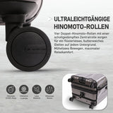 Aerolite Koffer ohne Reißverschluss, Premium Hartschalenkoffer mit Aluminiumrahmen, TSA-Sicherheitsverschluss, leise Hinomoto-Rollen, 97,6 L großes Reisegepäck - Holzkohle