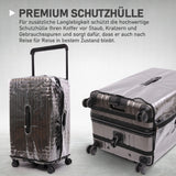Aerolite Koffer ohne Reißverschluss, Premium Hartschalenkoffer mit Aluminiumrahmen, TSA-Sicherheitsverschluss, leise Hinomoto-Rollen, 97,6 L großes Reisegepäck - Holzkohle