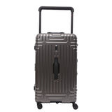 Aerolite Koffer ohne Reißverschluss, Premium Hartschalenkoffer mit Aluminiumrahmen, TSA-Sicherheitsverschluss, leise Hinomoto-Rollen, 97,6 L großes Reisegepäck - Holzkohle