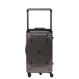 Aerolite Koffer ohne Reißverschluss, Premium Hartschalenkoffer mit Aluminiumrahmen, TSA-Sicherheitsverschluss, leise Hinomoto-Rollen, 97,6 L großes Reisegepäck - Holzkohle