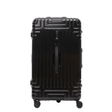 Aerolite Koffer ohne Reißverschluss, Premium Hartschalenkoffer mit Aluminiumrahmen, TSA-Sicherheitsverschluss, leise Hinomoto-Rollen, 97,6 L großes Reisegepäck - Schwarz