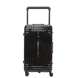 Aerolite Koffer ohne Reißverschluss, Premium Hartschalenkoffer mit Aluminiumrahmen, TSA-Sicherheitsverschluss, leise Hinomoto-Rollen, 97,6 L großes Reisegepäck - Schwarz