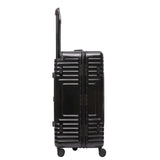 Aerolite Koffer ohne Reißverschluss, Premium Hartschalenkoffer mit Aluminiumrahmen, TSA-Sicherheitsverschluss, leise Hinomoto-Rollen, 97,6 L großes Reisegepäck - Schwarz