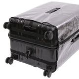 Aerolite Koffer ohne Reißverschluss, Premium Hartschalenkoffer mit Aluminiumrahmen, TSA-Sicherheitsverschluss, leise Hinomoto-Rollen, 97,6 L großes Reisegepäck - Schwarz