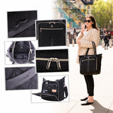 Aerolite 45x36x20cm Easyjet Maximal Super Premium Qualität Ökofreundliche Laptoptasche - Passend für bis zu 16,5", Übernacht-Handkabinengepäck Schultertasche Gesteppt mit 10 Jahren Garantie (Schwarz)