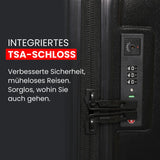 Aerolite M-Lite 29“ Großer Koffer - Langlebiges PP Polypropylen, 76x50x30cm Check-In Gepäck, USB Aufladung, TSA Schloss, Telefonhalter, Geräuscharme Hinomoto Räder