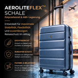 Aerolite Großer Hartschalenkoffer 28" (100 L) aus ABS-Polycarbonat, 4 Doppelrollen, TSA-Zahlenschloss, Leichtes Aufgabegepäck - Blau