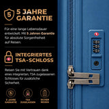 Aerolite Premium Hartschalenkoffer 32 Zoll – Extra großes Aufgabegepäck (144 L) mit TSA-Zahlenschloss, 8 Doppelrollen, ABS-Polycarbonat-Hartschale & organisiertem Innenraum (Blau)