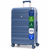 Aerolite Premium Hartschalenkoffer 32 Zoll – Extra großes Aufgabegepäck (144 L) mit TSA-Zahlenschloss, 8 Doppelrollen, ABS-Polycarbonat-Hartschale & organisiertem Innenraum (Blau)