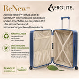 Aerolite Premium Hartschalenkoffer 32 Zoll – Extra großes Aufgabegepäck (144 L) mit TSA-Zahlenschloss, 8 Doppelrollen, ABS-Polycarbonat-Hartschale & organisiertem Innenraum (Blau)