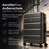 Aerolite Premium Hartschalenkoffer 32 Zoll – Extra großes Aufgabegepäck (144 L) mit TSA-Zahlenschloss, 8 Doppelrollen, ABS-Polycarbonat-Hartschale & organisiertem Innenraum (Graphite Shadow)