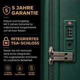 Aerolite Premium Hartschalenkoffer 32 Zoll – Extra großes Aufgabegepäck (144 L) mit TSA-Zahlenschloss, 8 Doppelrollen, ABS-Polycarbonat-Hartschale & organisiertem Innenraum (Waldgrün)
