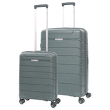 Aerolite Premium PP 2er-Kofferset – Leichte Polypropylen-Hartschalenkoffer mit 4 Doppel-Spinnerrollen & TSA-Schloss, erweiterbarer Kabinenkoffer (21”), großer Koffer (28”), inkl. erweiterbarem Handgepäck – Dunkelgrün