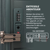 Aerolite Premium PP 2er-Kofferset – Leichte Polypropylen-Hartschalenkoffer mit 4 Doppel-Spinnerrollen & TSA-Schloss, erweiterbarer Kabinenkoffer (21”), großer Koffer (28”), inkl. erweiterbarem Handgepäck – Dunkelgrün