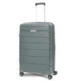 Aerolite Premium PP 2er-Kofferset – Leichte Polypropylen-Hartschalenkoffer mit 4 Doppel-Spinnerrollen & TSA-Schloss, erweiterbarer Kabinenkoffer (21”), großer Koffer (28”), inkl. erweiterbarem Handgepäck – Dunkelgrün