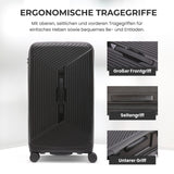 Aerolite 108L Extra-Großer Reisekoffer – Robuste Polypropylen-Hartschale, 4 Doppel-Spinner-Räder, TSA-Schloss, YKK-Reißverschlüsse & Frisch gefüttertes Innenfutter – Schwarz