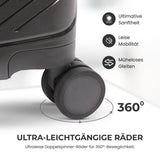 Aerolite 108L Extra-Großer Reisekoffer – Robuste Polypropylen-Hartschale, 4 Doppel-Spinner-Räder, TSA-Schloss, YKK-Reißverschlüsse & Frisch gefüttertes Innenfutter – Schwarz