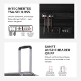 Aerolite 108L Extra-Großer Reisekoffer – Robuste Polypropylen-Hartschale, 4 Doppel-Spinner-Räder, TSA-Schloss, YKK-Reißverschlüsse & Frisch gefüttertes Innenfutter – Schwarz