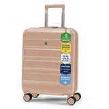 Aerolite Lufthansa Handgepäck 55x40x23 cm – Erweiterbarer Hartschalen-Kabinenkoffer (55x40x20 bis 55x40x23 cm), Ryanair Priority & Wizz Air Priority kompatibel, Leicht, 4 Rollen (BEIGE)