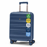 Aerolite Lufthansa Handgepäck 55x40x23 cm – Erweiterbarer Hartschalen-Kabinenkoffer (55x40x20 bis 55x40x23 cm), Ryanair Priority & Wizz Air Priority kompatibel, Leicht, 4 Rollen (BLAU)