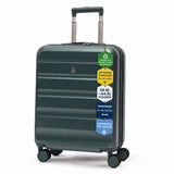 Aerolite Lufthansa Handgepäck 55x40x23 cm – Erweiterbarer Hartschalen-Kabinenkoffer (55x40x20 bis 55x40x23 cm), Ryanair Priority & Wizz Air Priority kompatibel, Leicht, 4 Rollen (WALDGRÜN)