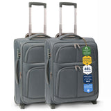 Aerolite Lufthansa Handgepäck 55x40x23 cm – Erweiterbarer Kabinenkoffer (55x40x20 bis 55x40x23 cm) – Ryanair & Wizz Air Priority kompatibel – Leichter Weichschalen-Trolley (2er-Set)