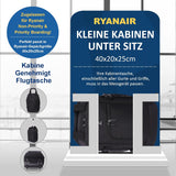 Aerolite 40x20x25cm Ryanair Maximaler Premium Qualität Ökofreundlicher Rucksack - Trolley mit 2 Rädern, ausziehbarem Griff, 10 Jahre Markengarantie - Aerolite DE