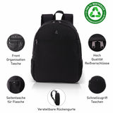 Aerolite Lufthansa Gepäck-Set – Kabinentrolley 55x40x20/23 + Unter-Sitz-Rucksack 40x30x10, Handgepäck für Lufthansa, Swiss, Austrian, Recycelt, Erweiterbar, Leicht, 10 Jahre Garantie