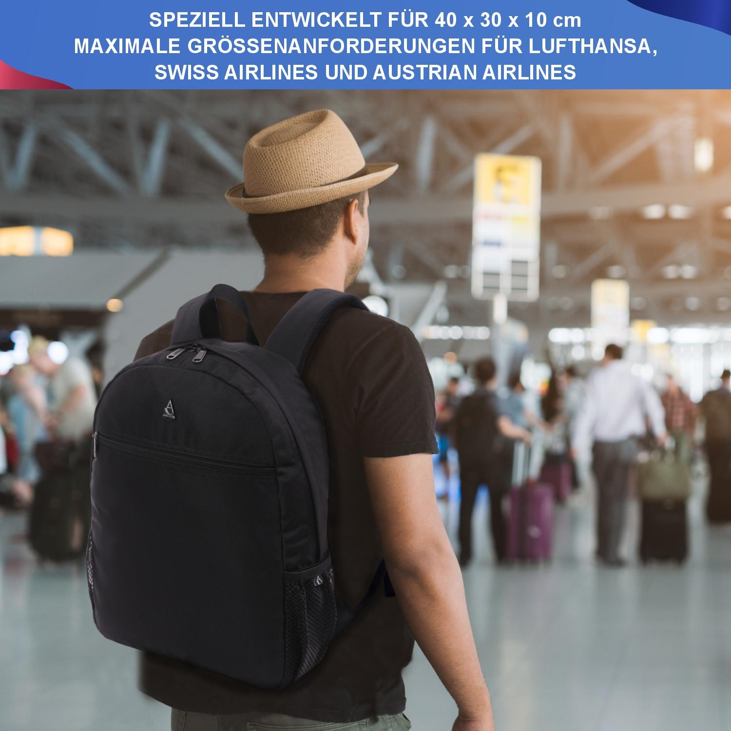reiserucksack 40x30x10 Aerolite 40x30x10 Maximalgröße Lufthansa-Rucksack, recycelt, umweltfre – Aerolite DE