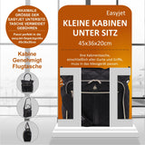 Aerolite 45x36x20cm Easyjet Maximal Super Premium Qualität Ökofreundliche Laptoptasche - Passend für bis zu 16,5", Übernacht - Handkabinengepäck Schultertasche Gesteppt mit 10 Jahren Garantie (Schwarz) - Aerolite DE