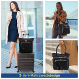 Aerolite 45x36x20cm Easyjet Maximal Super Premium Qualität Ökofreundliche Laptoptasche - Passend für bis zu 16,5", Übernacht - Handkabinengepäck Schultertasche Gesteppt mit 10 Jahren Garantie (Schwarz) - Aerolite DE