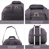 Aerolite (45x36x20cm) Neue und verbesserte 2024 Easyjet maximale Größe Reisetasche Kabinengepäck unter dem Sitz Flugtasche, Schwarz - Aerolite DE