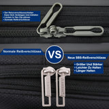 Aerolite Lufthansa Gepäck-Set – Kabinentrolley 55x40x20/23 + Unter-Sitz-Rucksack 40x30x10, Handgepäck für Lufthansa, Swiss, Austrian, Recycelt, Erweiterbar, Leicht, 10 Jahre Garantie