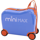 Aerolite MiniMax Kinder-Ride-On-Koffer, passend für 45 x 36 x 20 cm, EasyJet, maximale Größe, Kinder-Handgepäck mit Rollen, 29 l (Blau)