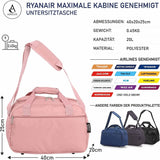 Aerolite New 2024 Ryanair (40x20x25cm) Maximale Größe der Kabinenreisetasche - Nehmen Sie den Max an Bord, Zugelassen für Lufthansa - Aerolite DE