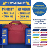 Aerolite New 2024 Ryanair (40x20x25cm) Maximale Größe der Kabinenreisetasche - Nehmen Sie den Max an Bord, Zugelassen für Lufthansa - Aerolite DE