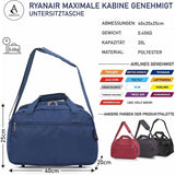 Aerolite New 2024 Ryanair (40x20x25cm) Maximale Größe der Kabinenreisetasche - Nehmen Sie den Max an Bord, Zugelassen für Lufthansa - Aerolite DE