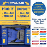 Aerolite MiniMAX 20L Ryanair 40x20x25 Maximale Größe Handgepäck unter dem Sitz Trolley-Rucksack Handgepäcktasche für die Handgepäckkabine mit 2 Jahren Garantie (Blau)