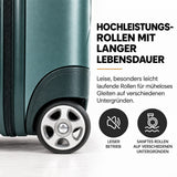 Aerolite Lufthansa Handgepäck 55x40x23 cm – Erweiterbarer Kabinenkoffer (55x40x20 bis 55x40x23 cm), Ryanair Priority Maximalgröße & Wizz Air Priority, Hartschalen-Handgepäck-Trolley mit 2 Rollen, TSA-Schloss, 40–46 l Fassungsvermögen, Waldgrün
