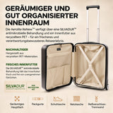 Aerolite Lufthansa Handgepäck 55x40x23 cm – Erweiterbarer Kabinenkoffer (55x40x20 bis 55x40x23 cm), Ryanair Priority Maximalgröße & Wizz Air Priority, Hartschalen-Handgepäck-Trolley mit 2 Rollen, TSA-Schloss, 40–46 l Fassungsvermögen, Holzkohle