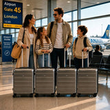 Aerolite Erweiterbarer Lufthansa Handgepäck Koffer 55 × 40 × 20 cm bis 55 × 40 × 23 cm – Kabinenkoffer mit TSA-Schloss, 8 Doppelrollen & robuster ABS-Polycarbonat-Hartschale, passend für Lufthansa, Wizz Air Priority & Ryanair Priority (Graphite Shadow)