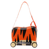 MiniMax 45x36x20cm 29L Kinder-Ride-On-Koffer 4er-Set inkl. Turnbeutel, Nackenkissen & 50+ Personalisierungsaufkleber, EasyJet Max Größe Kinder-Rollkoffer Handgepäck 45x36x20 (Tiger)