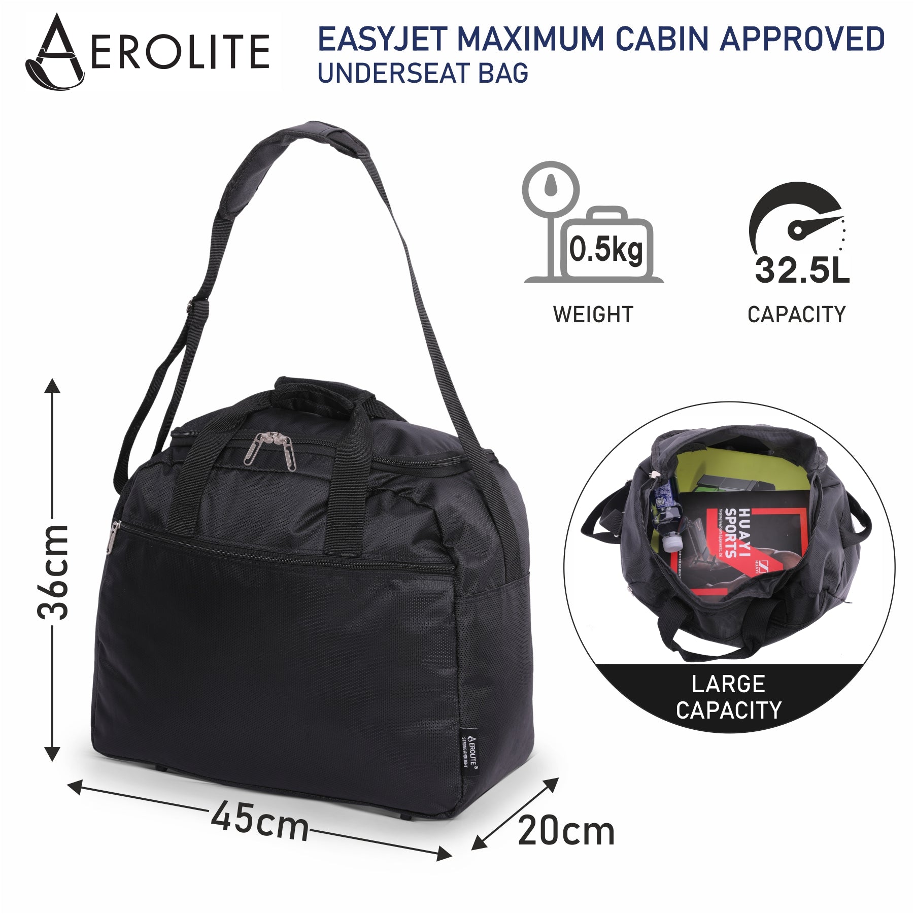 Aerolite 45 x 36 x 20 EasyJet Koffer mit maximaler Größe, um Easyjet Überhandgepäckgebühr zu vermeiden. Hartschalenhandgepäck, Handgepäck, Untersitz-Flugtasche mit 4 Rädern, matte black, Kabinentasche Aerolite 45 x 36 x 20 EasyJet Koffer mit maximaler Größe, um Easyjet Überhandgepäckgebühr zu vermeiden. Hartschalenhandgepäck, Handgepäck, Untersitz-Flugtasche mit 4 Rädern, matte black, Kabinentasche