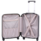 Aerolite 55x38x20cm ABS Koffer Handgepäck Emirates Max. Größe Hartschalen Kabinengepäck mit 4 Rädern, auch passend für viele andere Fluggesellschaften 5 Jahre Garantie (Kohlegrau)