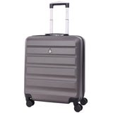 Aerolite 56x45x25 Easyjet/British Airways/Jet2 Höchstbetrag 8-Rad Handgepäck Leichtgewicht Hartschale Bordgepäck Kabinentrolley Reisekoffer Trolley Koffer (Kohlegrau)