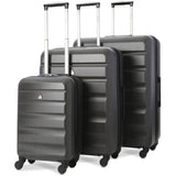 Aerolite Handschalen-Handgepäck-Trolley-Koffer-Set, leichtes ABS (Acrylonitrile Butadiene Styrene), Hartschale, 4-Rad-Trolley-Handgepäck, zugelassen für Lufthansa, Ryanair, Jet2 und viele mehr