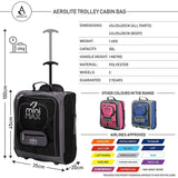 Aerolite Minimax Passt easyJet 45x36x20cm Handgepäck Unter Sitz Trolleys Rucksack Carry On Handgepäcktasche - Aerolite DE