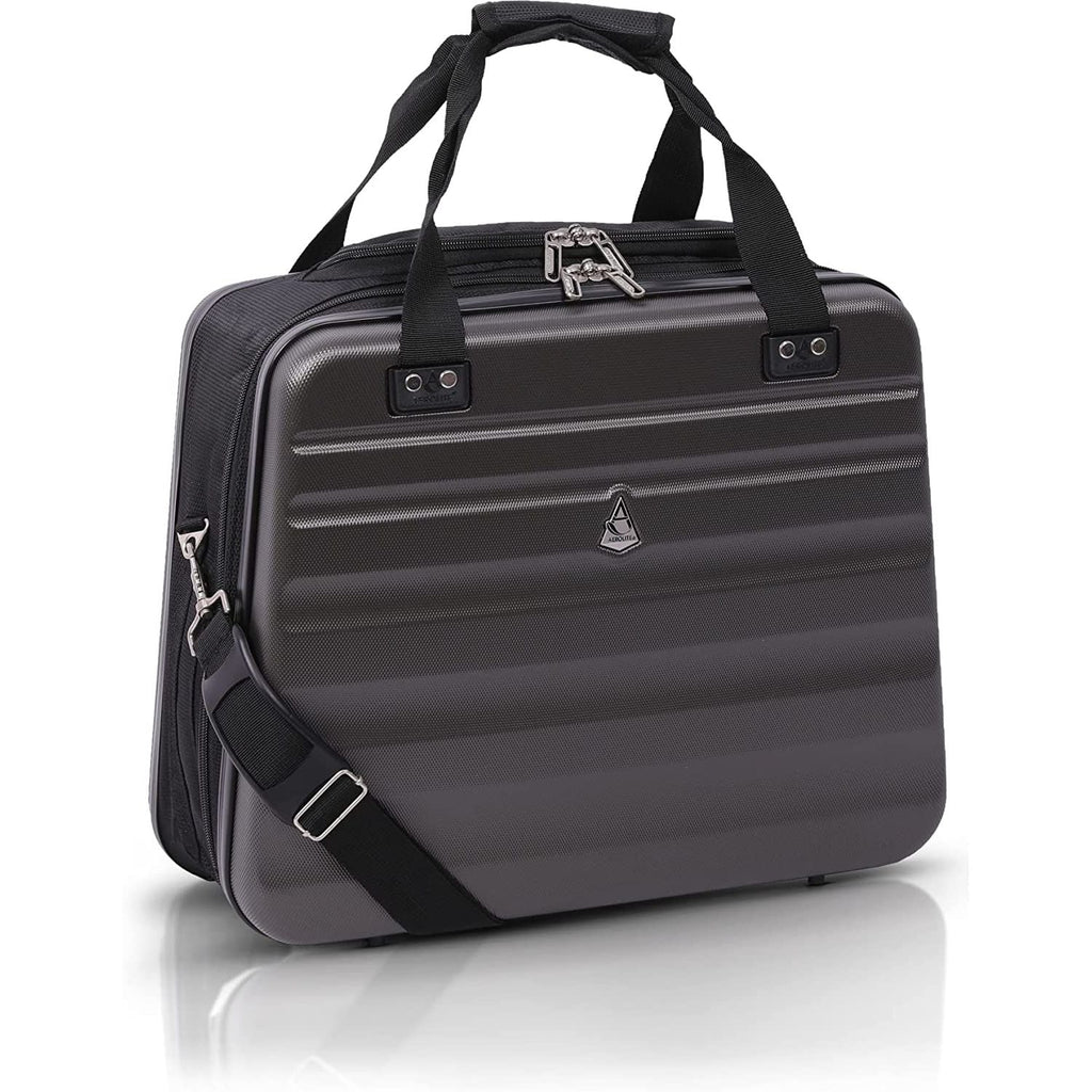 Aerolite 45 x 36 x 20 cm EasyJet maximale grootte ABS harde cabinekoffer onder de zitting trolley handbagage handbagage 45 x 36 x 20 cm met 8 wielen en TSA-goedgekeurd slot, zwart., koffer