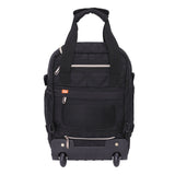 Aerolite Ryanair Rucksack mit 2 Rädern, umweltfreundlich, mit ausziehbarem Griff, Reisegepäck, 40 x 20 x 25 cm, gesteppt, Schwarz , Rucksack - Aerolite DE