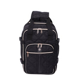 Aerolite Ryanair Rucksack mit 2 Rädern, umweltfreundlich, mit ausziehbarem Griff, Reisegepäck, 40 x 20 x 25 cm, gesteppt, Schwarz , Rucksack - Aerolite DE